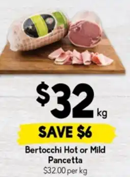 Drakes Bertocchi Hot or Mild Pancetta offer