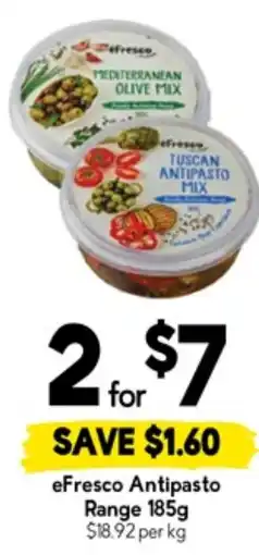 Drakes Efresco antipasto range offer