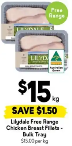 Drakes Lilydale Free Range Chicken Breast Fillets - Bulk Tray offer