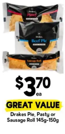 Drakes Drakes Pie, Pasty or Sausage Roll offer