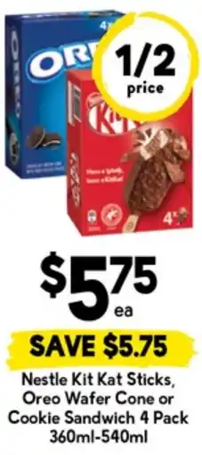Drakes Nestle Kit Kat Sticks, Oreo Wafer Cone or Cookie Sandwich offer