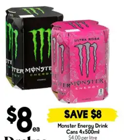 Drakes Monster Energy Drink offer