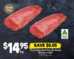 Drakes Australian Beef Gerello Roast Whole or Half offer