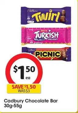Coles Cadbury Chocolate Bar offer