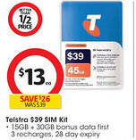 Coles Telstra SIM Kit offer