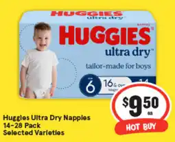 IGA Huggies Ultra Dry Napples offer