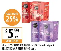 Supabarn Remedy sodaly prebiotic soda selected varieties offer