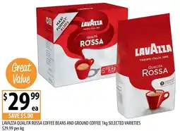 Supabarn Lavazza qualita rossa coffee beans and ground coffee selected varieties offer