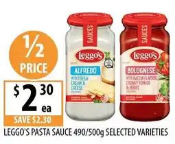 Supabarn Leggo's pasta sauce selected varieties offer
