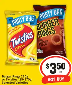 IGA Burger rings or Twisties offer