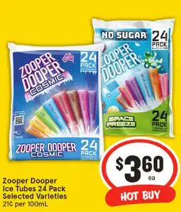 IGA Zooper dooper ice tubes offer