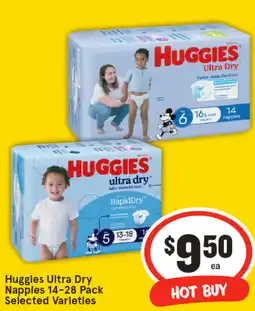 IGA Huggles ultra dry nappies offer
