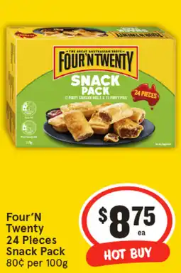 IGA Four'n twenty 24 pieces snack pack offer