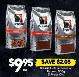 Drakes Brasilia coffee beans or ground offer