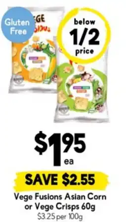 Drakes Vege fusions asian corn or vege crisps offer