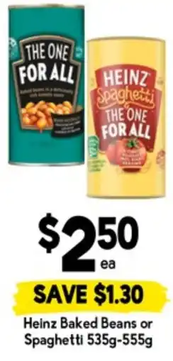 Drakes Heinz baked beans or spaghetti offer