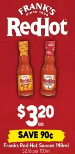 Drakes Franks Red Hot Sauces offer