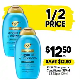 Drakes Ogx shampoo or conditioner offer