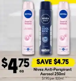 Drakes Nivea anti perspirant aerosol offer