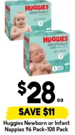 Drakes Huggies Newborn or Infant Nappies offer