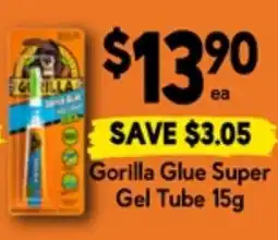 Drakes Gorilla glue super gel tube 15g offer