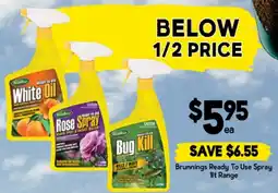 Drakes Brunnings ready to use spray 1lt range offer