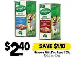 Drakes Nature's gift dog food offer