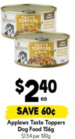 Drakes Applaws taste toppers dog food offer