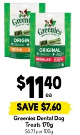 Drakes Greenies dental dog treats offer
