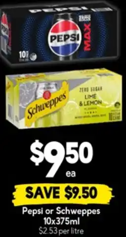 Drakes Pepsi or schweppes offer