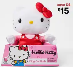 Kmart Hello Kitty Cling On Plush Toy offer