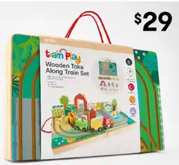 Kmart Wooden Take Along Train Set offer