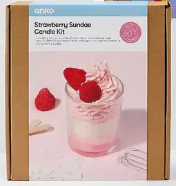Kmart DIY Strawberry Sundae Candle Kit offer