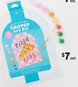 Kmart DIY Paint Your Own Canvas Art Kit offer