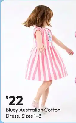 Target Bluey australian cotton dress offer