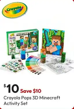 Target Crayola pops 3d minecraft activity set offer