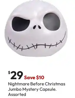 Target Nightmare Before Christmas Jumbo Mystery Capsule Assorted offer