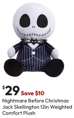 Target Nightmare Before Christmas Jack Skellington 12in Weighted Comfort Plush offer