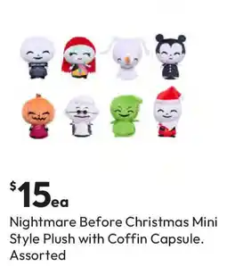 Target Nightmare before christmas mini style plush with coffin capsule offer