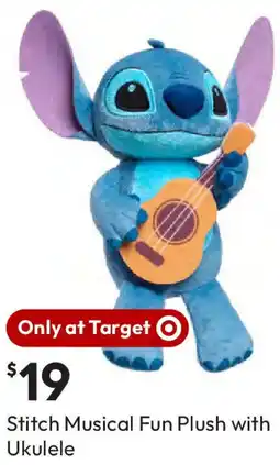 Target Stitch Musical Fun Plush with Ukulele offer