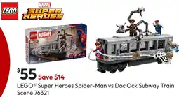 Target LEGO Super Heroes Spider-Man vs Doc Ock Subway Train Scene offer