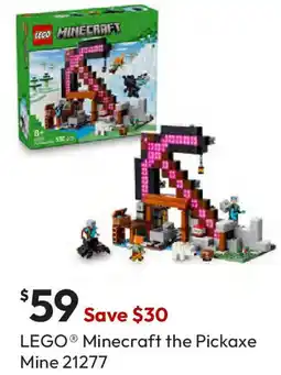 Target LEGO Minecraft the Pickaxe Mine offer