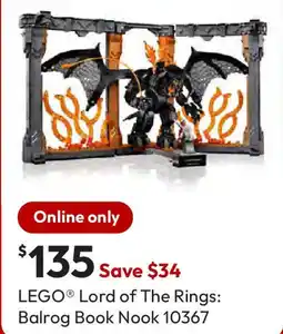 Target LEGO Lord of The Rings: Balrog Book Nook offer