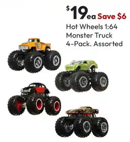 Target Hot Wheels 1:64 Monster Truck 4-Pack. Assorted offer