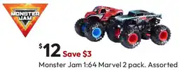 Target Monster Jam 1:64 Marvel 2 pack. Assorted offer