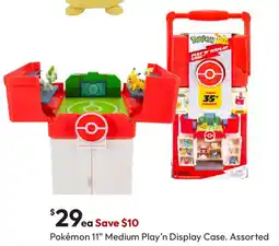 Target Pokémon 11" Medium Play'n Display Case. Assorted offer
