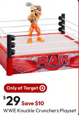 Target WWE Knuckle Crunchers Playset offer