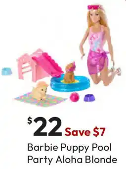 Target Barbie Puppy Pool Party Aloha Blonde offer