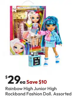 Target Rainbow High Junior High Rockband Fashion Doll. Assorted offer