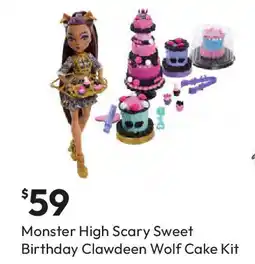 Target Monster High Scary Sweet Birthday Clawdeen Wolf Cake Kit offer
